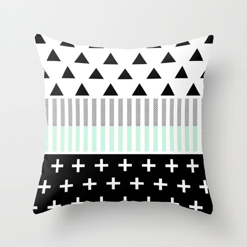 modern-elegant-mint-black-white-shapes-pillows